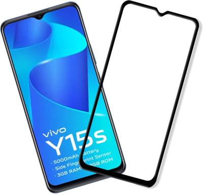 HUPSHY Edge To Edge Tempered Glass for vivo Y15s(Pack of 1)