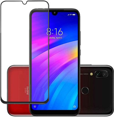 ELEF Edge To Edge Tempered Glass for Redmi 7 11D Gorilla Tempered Glass Full Screen Covrage 9H Hardness(Pack of 1)
