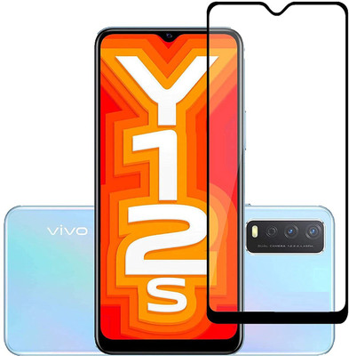 ELEF Edge To Edge Tempered Glass for Vivo Y12s 11D Gorilla Tempered Glass Full Screen Covrage 9H Hardness(Pack of 1)
