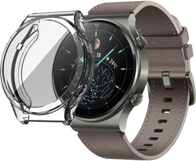 KAZUKI Front and Back Screen Guard for Huawei Honor Watch GT 2 Pro ECG Protective Bumper Case (Trasparent)(Pack of 1)