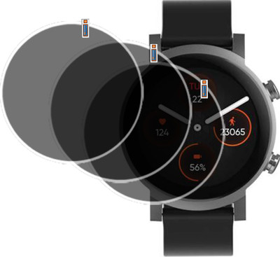 QZXCEON Screen Guard for Ticwatch E3 SMARTWATCH SCREEN(Pack of 3)