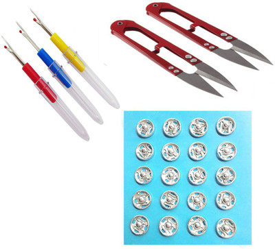 Crafts Haveli 3 Items Combo : 3 Seam Ripper, Tich Button & 2 Thread Cutter Sewing Kit