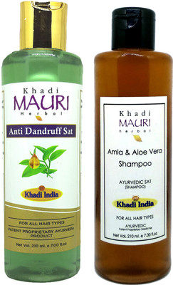 Khadi Mauri Anti_Dandruff & Amla_Aloe Vera Shampoo (Combo)(420 ml)