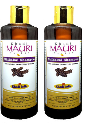 Khadi Mauri Shikakai Shampoo - Pack of 2(420 ml)