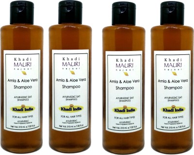 Khadi Mauri Amla & Aloe Vera Shampoo - Pack of 4(840 ml)