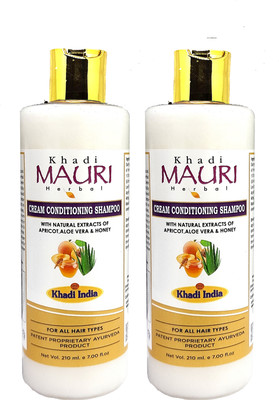 Khadi Mauri Conditioning Cream Shampoo - Pack of 2(420 ml)