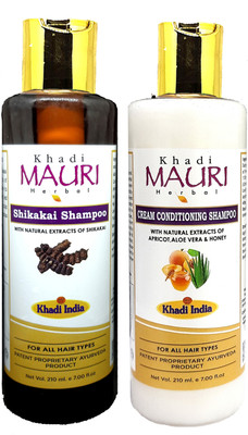 Khadi Mauri Conditioning_Cream & Shikakai_Shampoo (Combo)(420 ml)