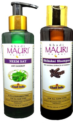 Khadi Mauri Neem Sat & Shikakai Shampoo (Combo)(420 ml)