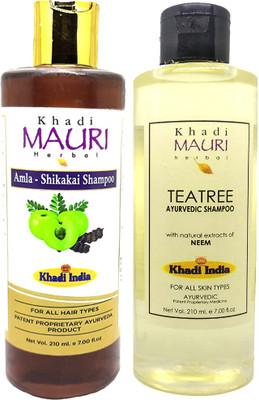 Khadi Mauri Amla Shikakai & Tea Tree Shampoo (Combo)(420 ml)
