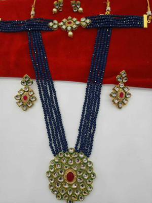 CATALYST Alloy Gold-plated Blue Jewellery Set(Pack of 1)