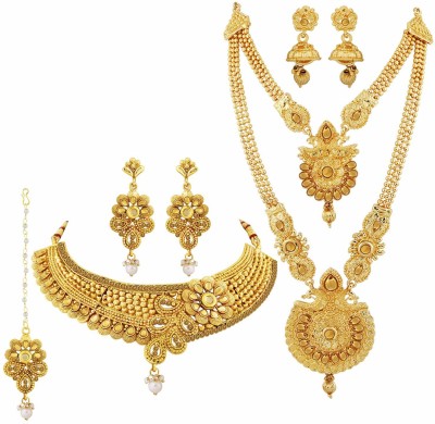 SILVER SHINE Alloy Gold-plated Gold Jewellery Set(Pack of 2)