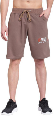UZARUS Solid Men Brown Bermuda Shorts