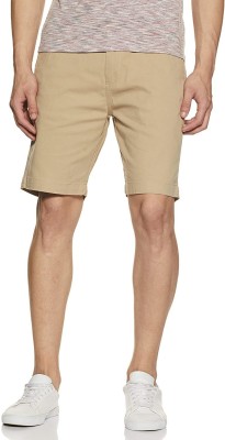 Rianod Solid Men Reversible Khaki Casual Shorts