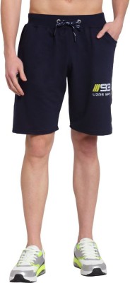 UZARUS Solid Men Dark Blue Bermuda Shorts