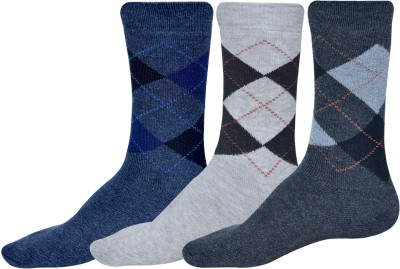 SOXSTER Men Embriodered Calf Length(Pack of 3)