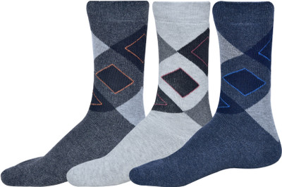 SOXSTER Men Embriodered Calf Length(Pack of 3)