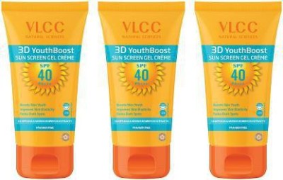 VLCC Sunscreen - SPF 40 PA+++ 3D YOUTH BOOST SUN SCREEN GEL CREME 100GM PACK OF 3 (100GMX3)(300 g)