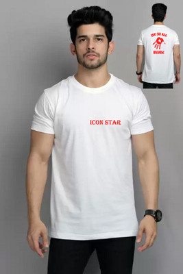 Deccan Store Typography, Solid Men Round Neck White T-Shirt