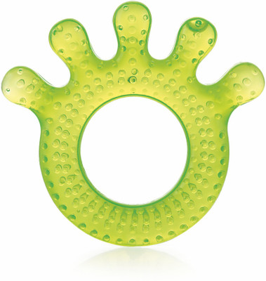 Beebaby Fingers Water Filled Teether with Carry Case, Cooling Teether, BPA free 3M+ Teether(Fingers - Green)