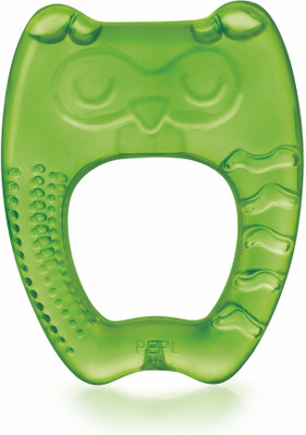 Beebaby Owl Shape Water Filled Teether with Carry Case, Cooling Teether, BPA free 3M+ Teether(Owl - Green)