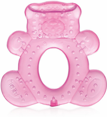 Beebaby Teddy Water Filled Teether with Carry Case, Cooling Teether, BPA free 3M+ Teether(Teddy - Pink)