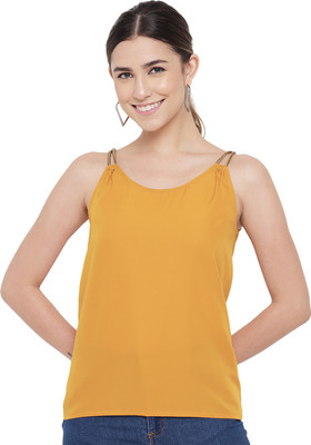 ALL WAYS YOU Casual Solid Women Yellow Top