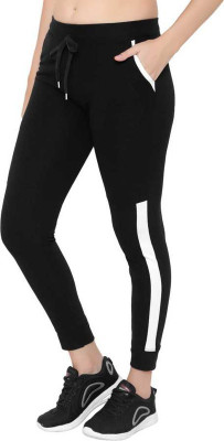 Bluecon Colorblock Women Black Track Pants