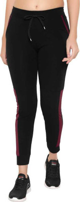 Bluecon Colorblock Women Black Track Pants