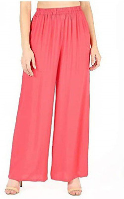 Kanna Fabric Regular Fit Women Red Trousers
