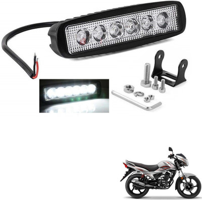 KOZDIKO 6 LED Rectangular Fog Light Bar Spot Beam Light White For Victor Fog Lamp Motorbike LED for TVS (12 V, 55 W)(Victor, Pack of 1)