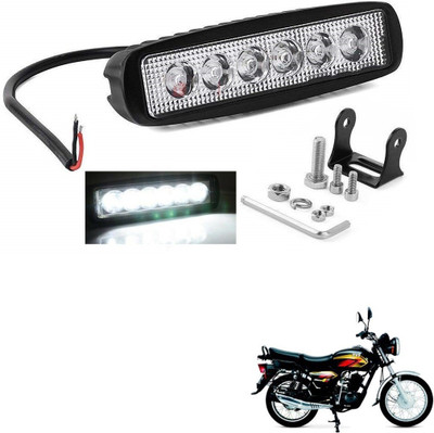 KOZDIKO 6 LED Rectangular Fog Light Bar Spot Beam Light White For Max 4R Fog Lamp Motorbike LED for TVS (12 V, 55 W)(MAX4R, Pack of 1)