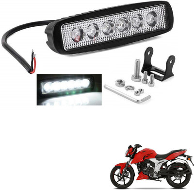 KOZDIKO 6 LED Rectangular Fog Light Bar Spot Beam Light White For Apache RTR 1604V Fog Lamp Motorbike LED for TVS (12 V, 55 W)(Apache RTR 160 4V, Pack of 1)