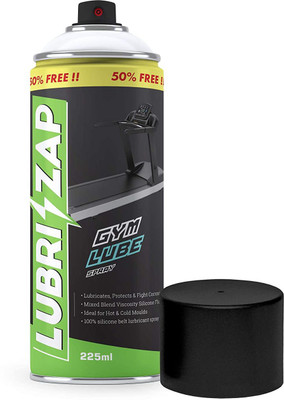 LUBRIZAP Gym Lube Spray For Equipment, Wear Resistant Lunricant Lube Chain Spray For Improve Chain Life & Perfomance - Gym Accessories Gym Lube Spray For Equipment, Wear Resistant Lunricant Lube Chain Spray For Improve Chain Life & Perfomance - Gym Accessories - (225 ml) - Pack of 1 Chain Oil(225 ml