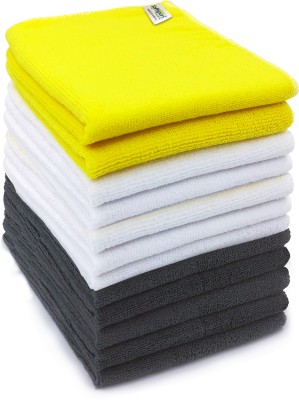 SOFTSPUN Microfiber Vehicle Washing  Cloth(Pack Of 12, 280 GSM)