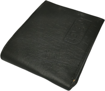 ISAAK Men Black Artificial Leather Wallet(6 Card Slots)