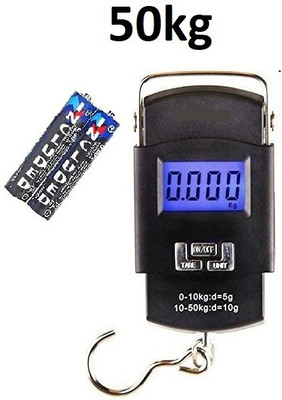 Siya Shine Digital Hanging Scale, LCD Screen 50kgn weight capacity, green backlight A0C Weighing Scale(Black)