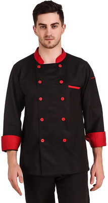 Kodenipr Club Cotton, Polyester Chef's Apron - XXL(Black, Red, Single Piece)