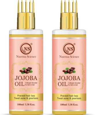Nuerma Science Premium Grade Jojoba Oil with Vitamin E (Pack of 2) Hair Oil(200 ml)
