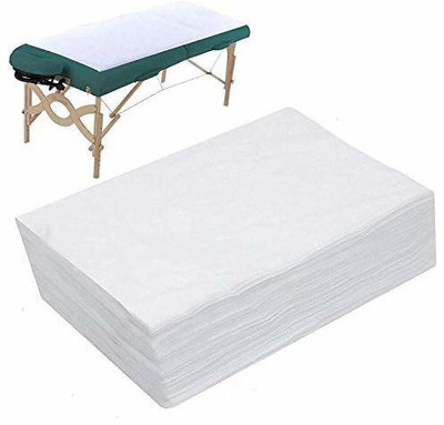 DM Eco 50 TC Polyester Single Solid Flat Bedsheet(Pack of 10, White)