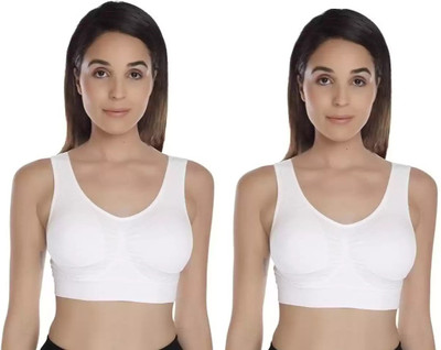 Tritika Women Sports Lightly Padded Bra(White)
