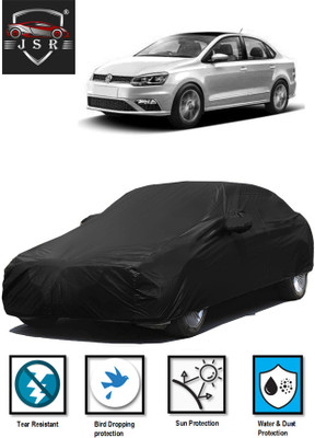 J S R Car Cover For Volkswagen Vento (With Mirror Pockets)(Black)