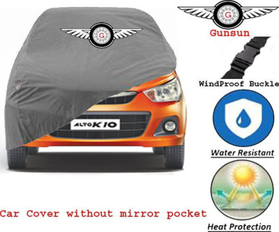 Gunsun Car Cover For Maruti Suzuki Alto K10 0.8L 12C (Without Mirror Pockets)(Grey, For 2005, 2010, 2015, 2020, 2022 Models)