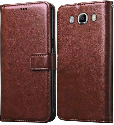 Casotec Flip Cover for Samsung Galaxy J7 - 6 (New 2016 Edition)(Brown, Pack of: 1)