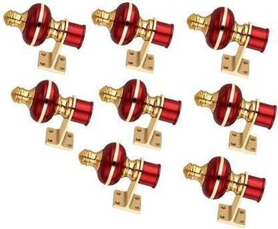 HindDeco Red Rod Rail Bracket Metal(Pack of 8)