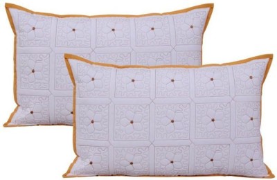 RADECOR Embroidered Pillows Cover(Pack of 2, 45.72 cm*71.12 cm, Multicolor)
