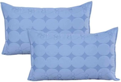 RADECOR Embroidered Pillows Cover(Pack of 2, 45.72 cm*71.12 cm, Blue)