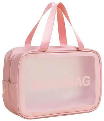 Queue Toiletry Bag, Wash Make Up Bag PVC Waterproof Zippered Cosmetic Bag Duffel Without Wheels