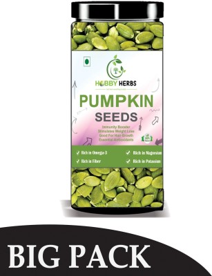 Hobby Herbs Pumpkin Seeds 500gm | Raw Seeds | Protein and Fiber Rich Pumpkin Seeds(500 g)