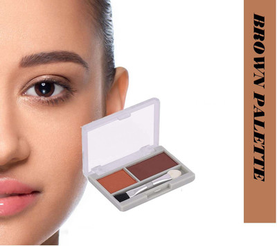YAWI eyebrow make up with brush Cake Makeup Brown Color Waterproof Eyebrow Powder 3.6 g(brown)