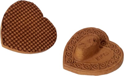 NAVIRA HANDICRAFT 2 Piece Clay Foot Scrubber, Indian Handmade Terracotta Foot Scrub (Pumice)(Brown)